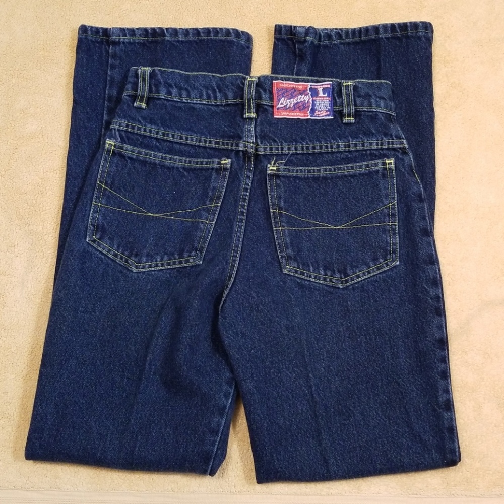 Lizzetty Dark Wash Jeans With Embroidery Size 30 - Picture 6 of 8